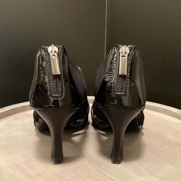 AQUATALIA BLACK PATENT LEATHER AND FABRIC SIZE 5 1/2 US LINED IN LEATHER - Picture 3 of 5